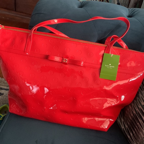 Kate Spade New York | Chili Red Camellia Street Sophie Tote - Picture 8 of 10